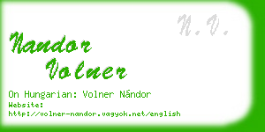 nandor volner business card